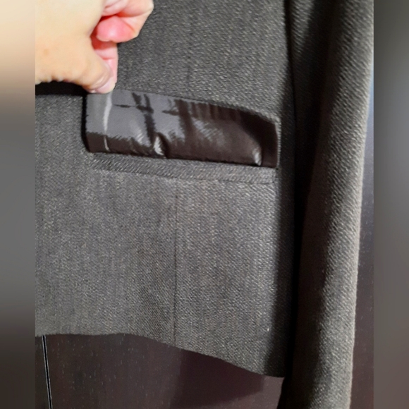 Vintage Reitmans Brown Tweed Blazer Jacket with Removable Fur Collar - Picture 5 of 9